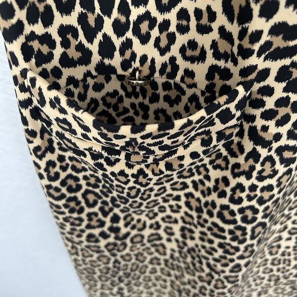 Jude Connally Dress Women XS Leopard Stretch USA Fitted Sabine Classic Polished - Picture 8 of 11